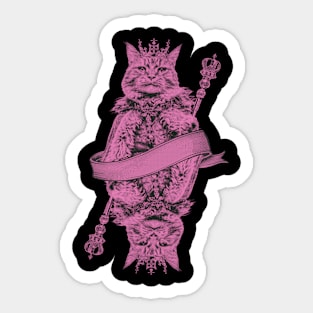Pink Queen Cat Sticker